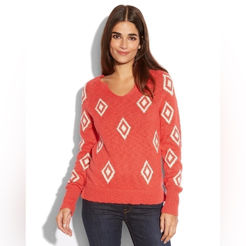 Lucky Brand Diamond Intarsia Sweater 2x